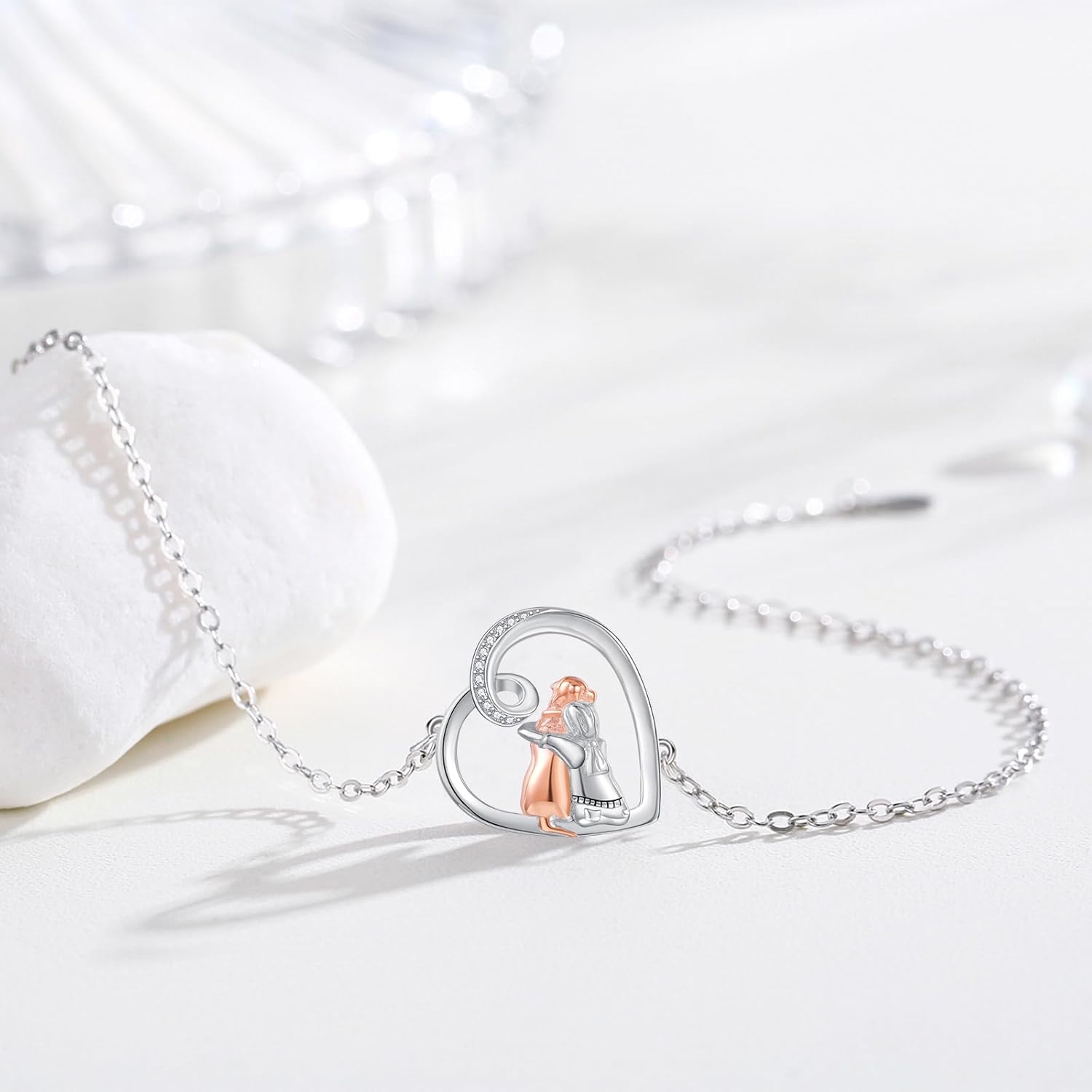 Bracciale regolabile dell'amicizia a tema cani