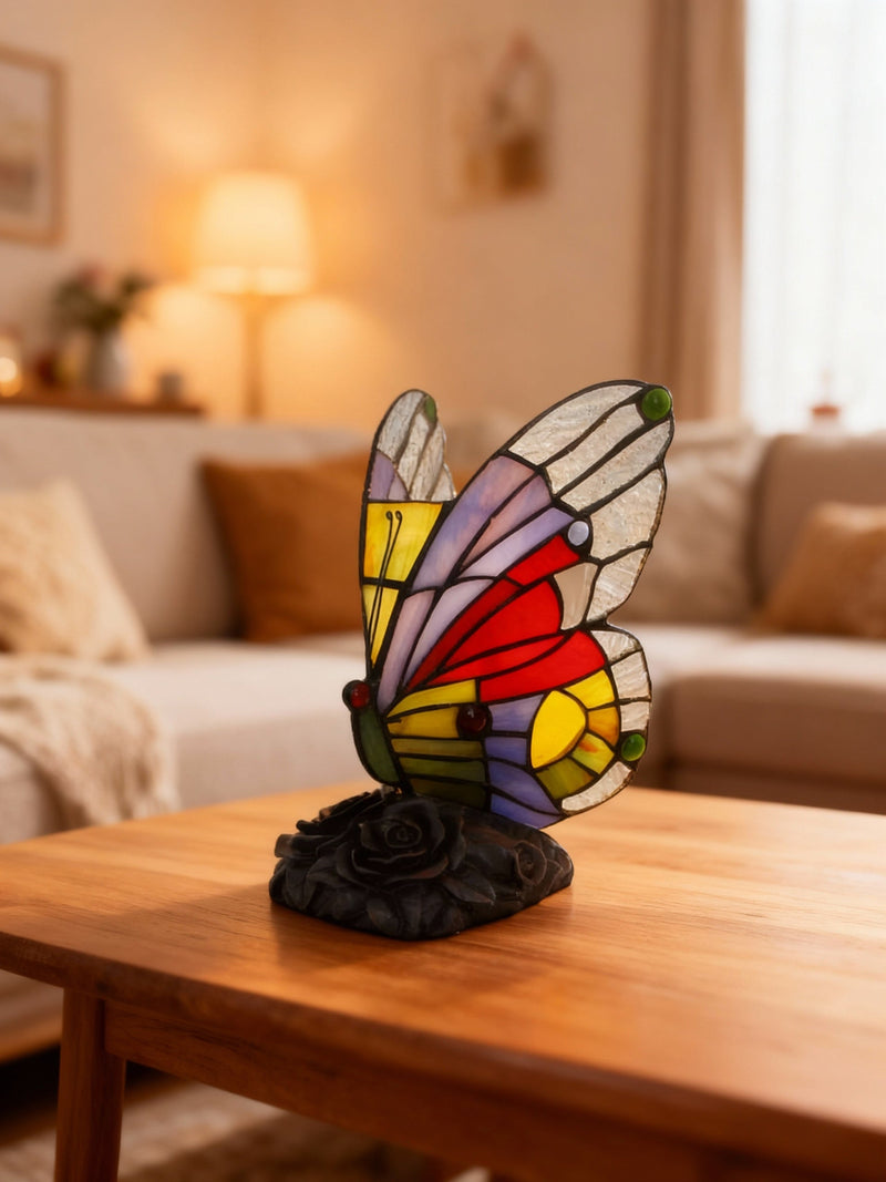 COLORFLY | Lampada da scrivania colorata con motivo di farfalla
