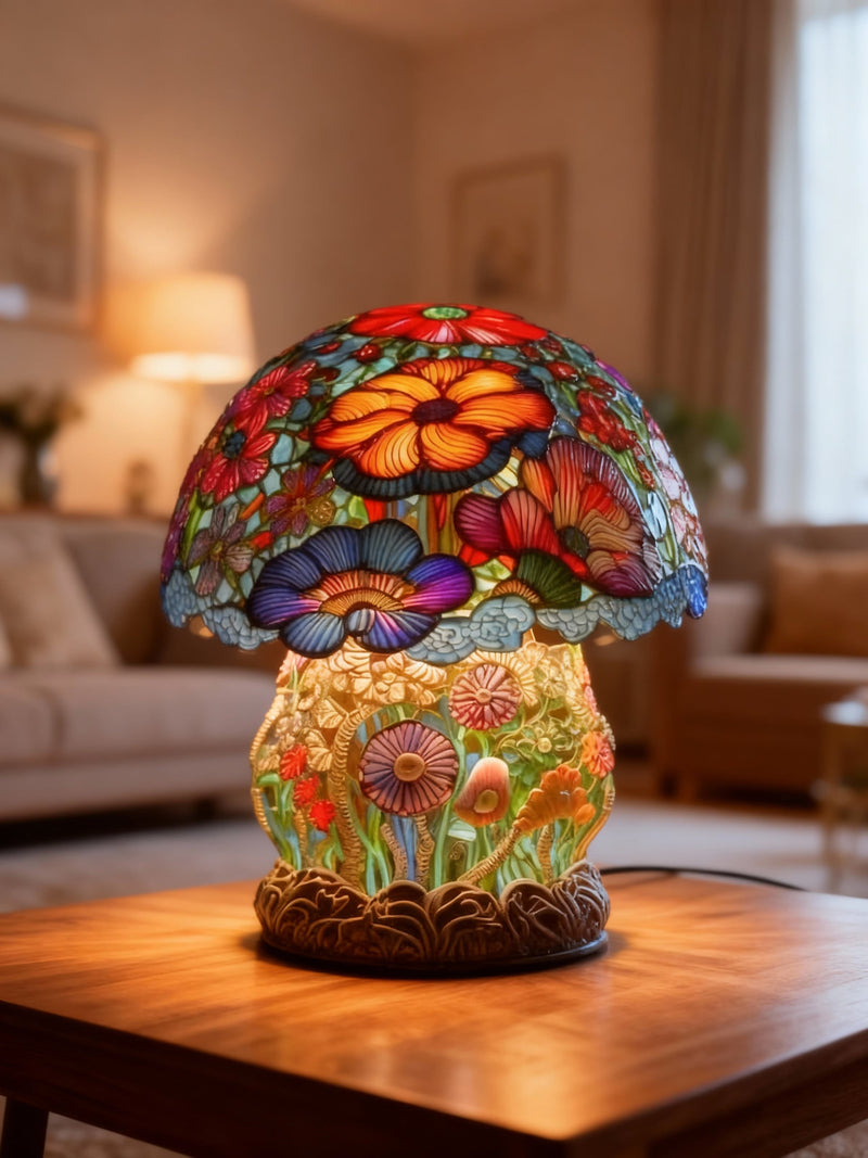 GARDENLUXE | Lampada da tavolo floreale colorata
