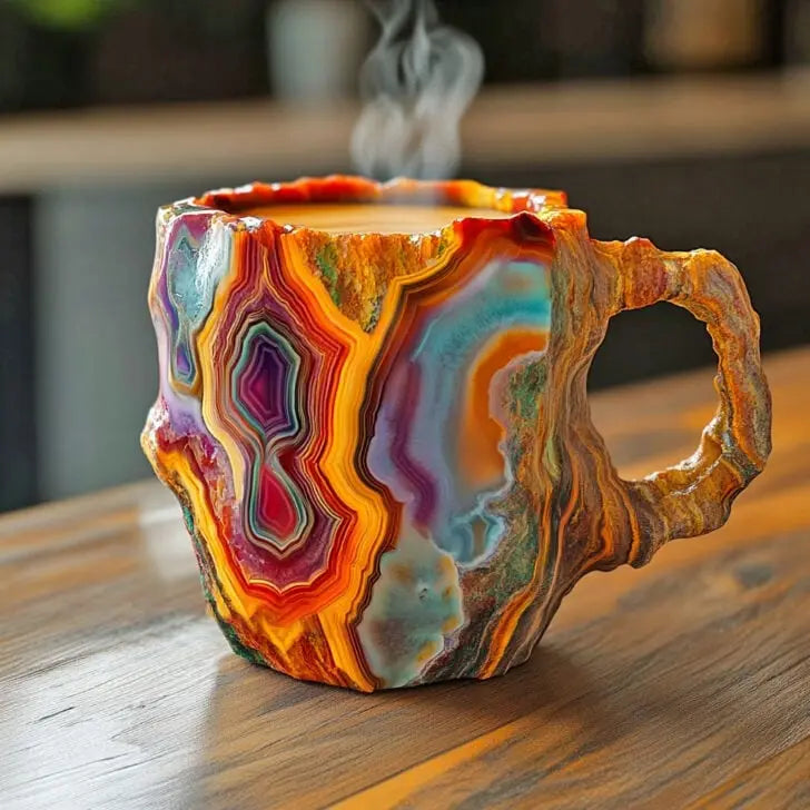 Tazze in cristallo minerale per caffè