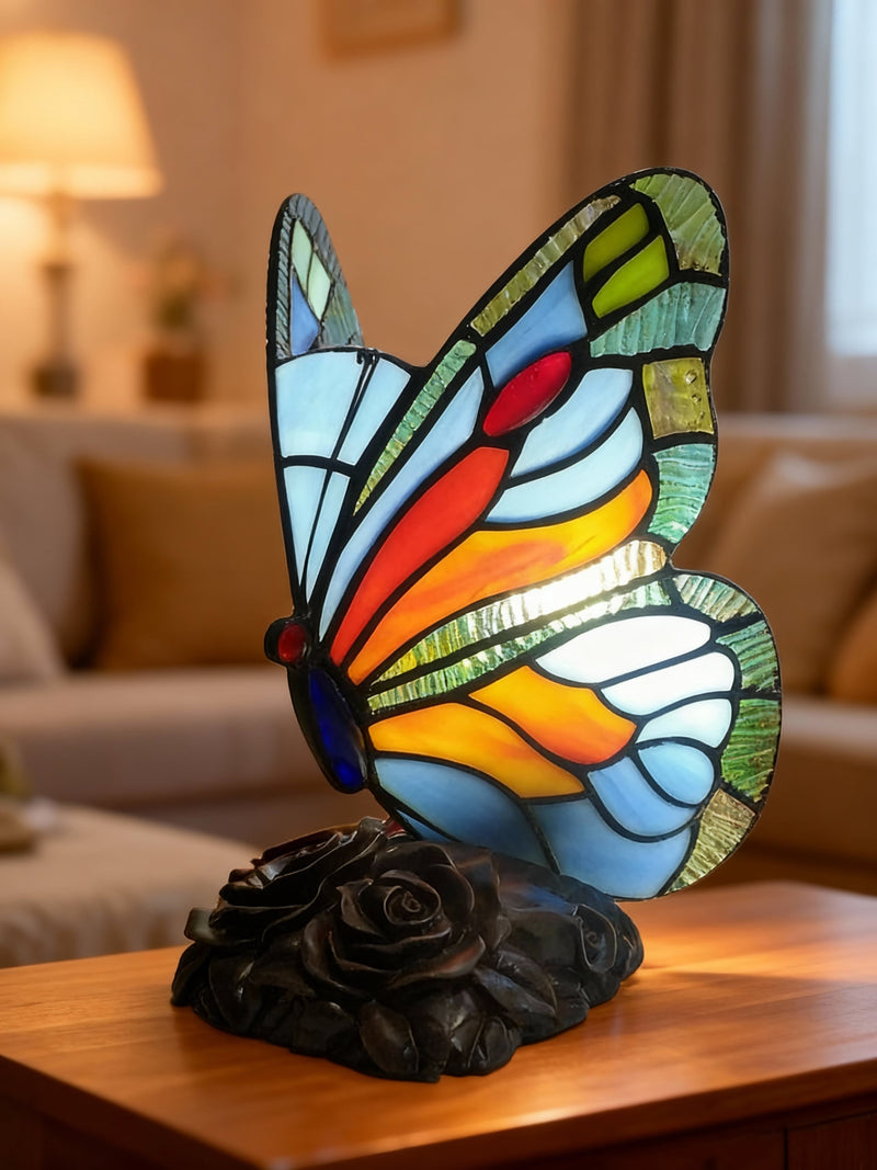 TIFFALIGHT | Lampada a farfalla in vetro colorato